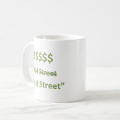 Mug Occupez Wall Street rétro (Devant gauche)