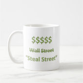 Mug Occupez Wall Street rétro (Gauche)