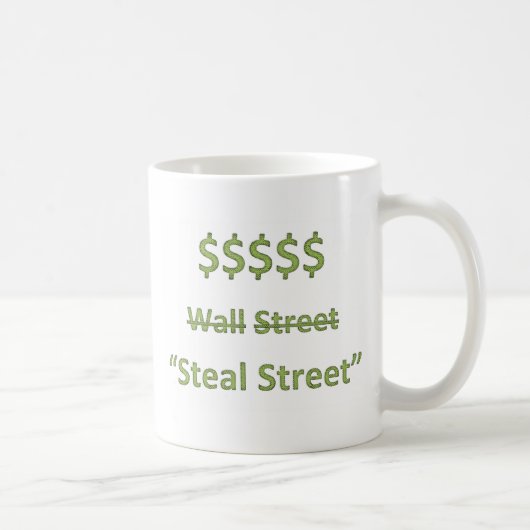 Mug Occupez Wall Street rétro (Droite)