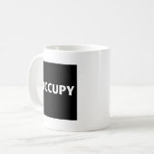 Mug Occupy (blanc sur noir) (Devant gauche)