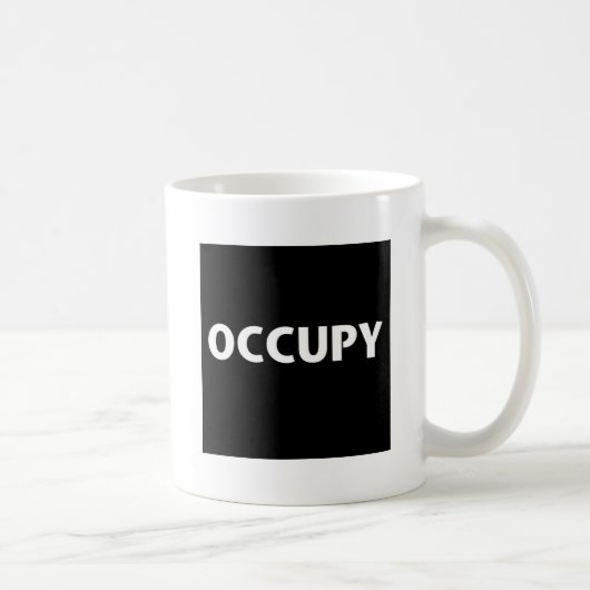 Mug Occupy (blanc sur noir) (Droite)