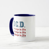Mug OCD I Do Things in 3 (Devant gauche)