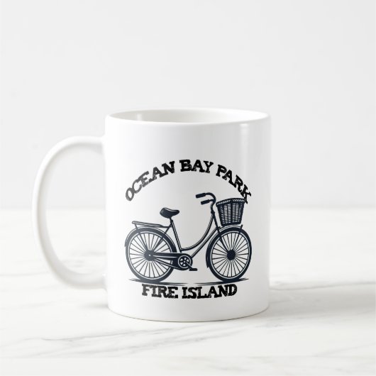Mug OCEAN BAY PARK Fire Island vélo plage d'été maman (Gauche)