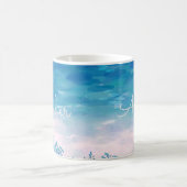 Mug Océan Bleu Plage Personnalisé (Centre)