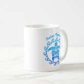 Mug Ocean Blue Tribal Turtle Saint Thomas (Devant droit)