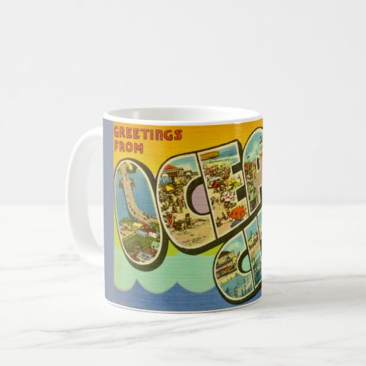 Mug Océan City NJ Rétro (Devant gauche)