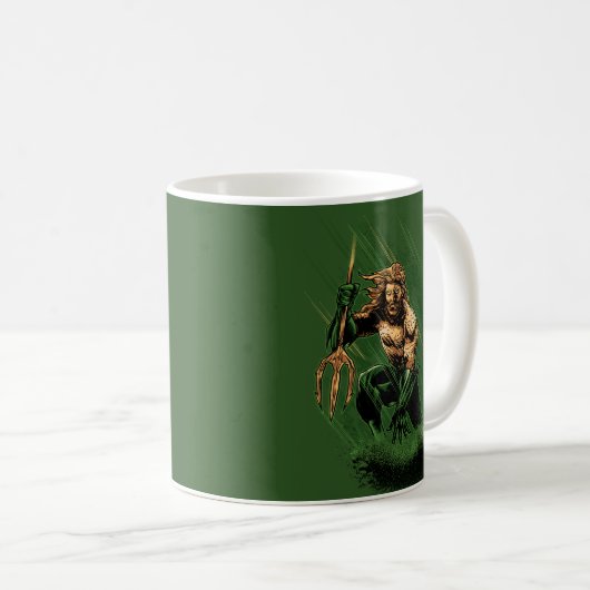 Mug Ocean King Trident Warrior Dynamic Comic Art (Devant droit)