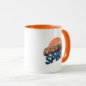 Mug "Ocean Spirit" Retro Summer Graphic (Devant droit)
