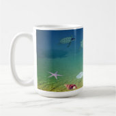 Mug Océan, tortues de mer, coquillages, perles & calli (Gauche)