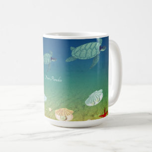 Mug Océan, tortues marines, coquillages, perles & call