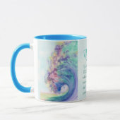 Mug Ocean Wave aquarelle par Miranda texte personnalis (Gauche)