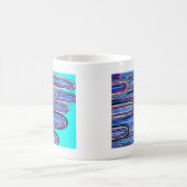 Mug Ocean Waves aqua blue pattern (Centre)