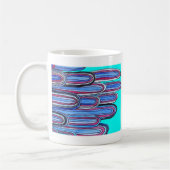 Mug Ocean Waves aqua blue pattern (Gauche)