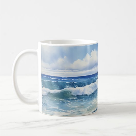 Mug Ocean Waves Beach House (Gauche)