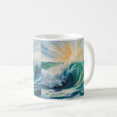 Mug Ocean Waves Sunshine Beach Art (Devant droit)
