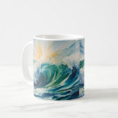 Mug Ocean Waves Sunshine Beach Art (Devant gauche)