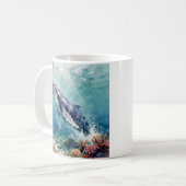 Mug Oceanic Blue Whale and Coastal Poem (Devant gauche)