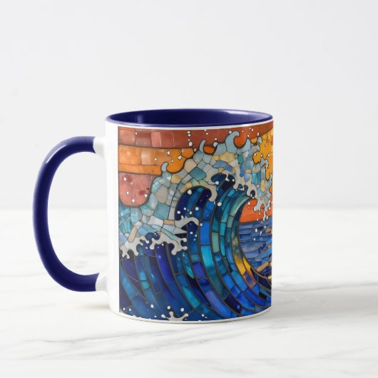 Mug Oceanic Coastal Ocean Waves Sunset   (Gauche)