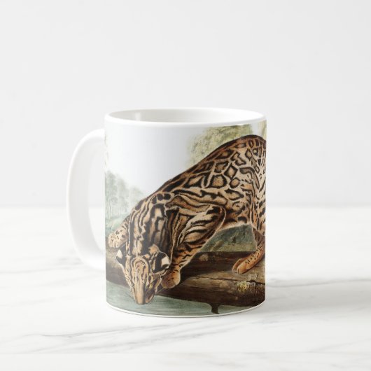 Mug Ocelot, chat léopard (Felis pardalis) Illustration (Devant gauche)