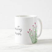 Mug Ocotillo rose Fleur Cactus Maman Aquarelle (Devant droit)