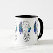 Mug Octo Crâne bleu (Devant droit)