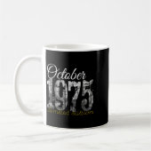 Mug October 1975 Tee 50 Year Old Shirt 1975 50th Birth (Gauche)