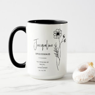 Mug Octobre Bridesmaid   Fleur de naissance Cosmos
