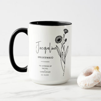 Mug Octobre Bridesmaid | Fleur de naissance Pot Marigo