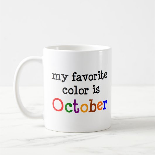 Mug octobre est ma couleur préférée (Gauche)