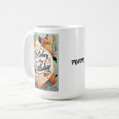 Mug Octobre est ma typographie Citrouille d'anniversai (Devant gauche)