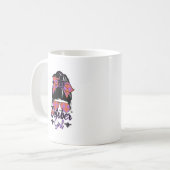Mug Octobre Fille - Éffrayant Messy Bun Vibes (Devant gauche)