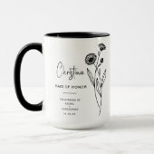 Mug Octobre Maid of Honor | Fleur de naissance Pot Mar (Gauche)