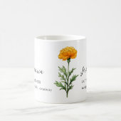 MUG OCTOBRE MARIGOLD BIRTH FLOWE MOIS NOM CADEAU (Centre)