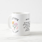 Mug OCTOBRE Mois de naissance Fleur Chrétien personnal (Devant gauche)