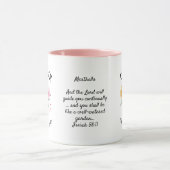 Mug OCTOBRE Mois de naissance Fleur Nom personnalisé C (Centre)