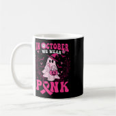 Mug Octobre Nous Portons Chemise Rose Fantôme Hallowee (Gauche)