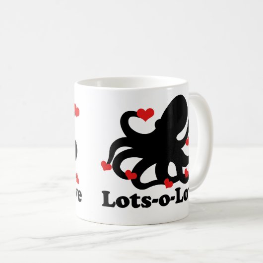 Mug Octopus a beaucoup d'amour (Devant droit)