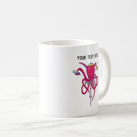 Mug Octopus à vélo (Devant droit)