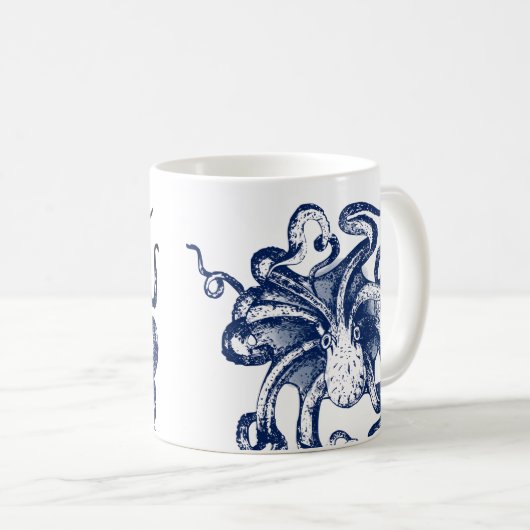Mug Octopus bleu (Devant droit)