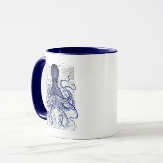 Mug Octopus bleu (Devant gauche)
