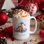 Mug Octopus Christmas Joy, personnalisé
