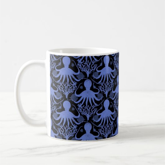 Mug Octopus (dark background) (Gauche)