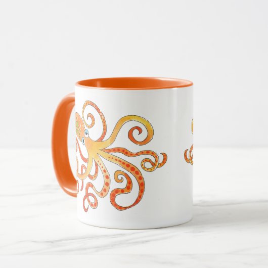Mug Octopus d'Orange (Devant gauche)