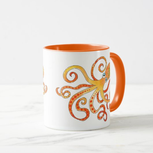Mug Octopus d'Orange (Devant droit)
