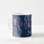 Mug Octopus marine bleu marine (Devant gauche)