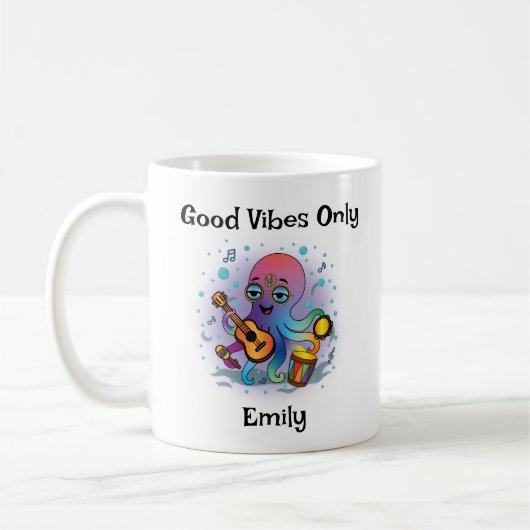 Mug Octopus Super personnalisé - Hippie rétro (Gauche)