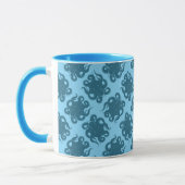 Mug Octopus sur Motif bleu (Gauche)