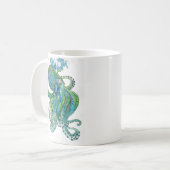 Mug Octopus vert et bleu (Devant gauche)