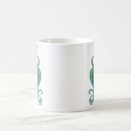 Mug Octopus vert et bleu (Centre)