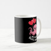 Mug Octopus With Heart Lloons My Heart Beats For You V (Devant droit)